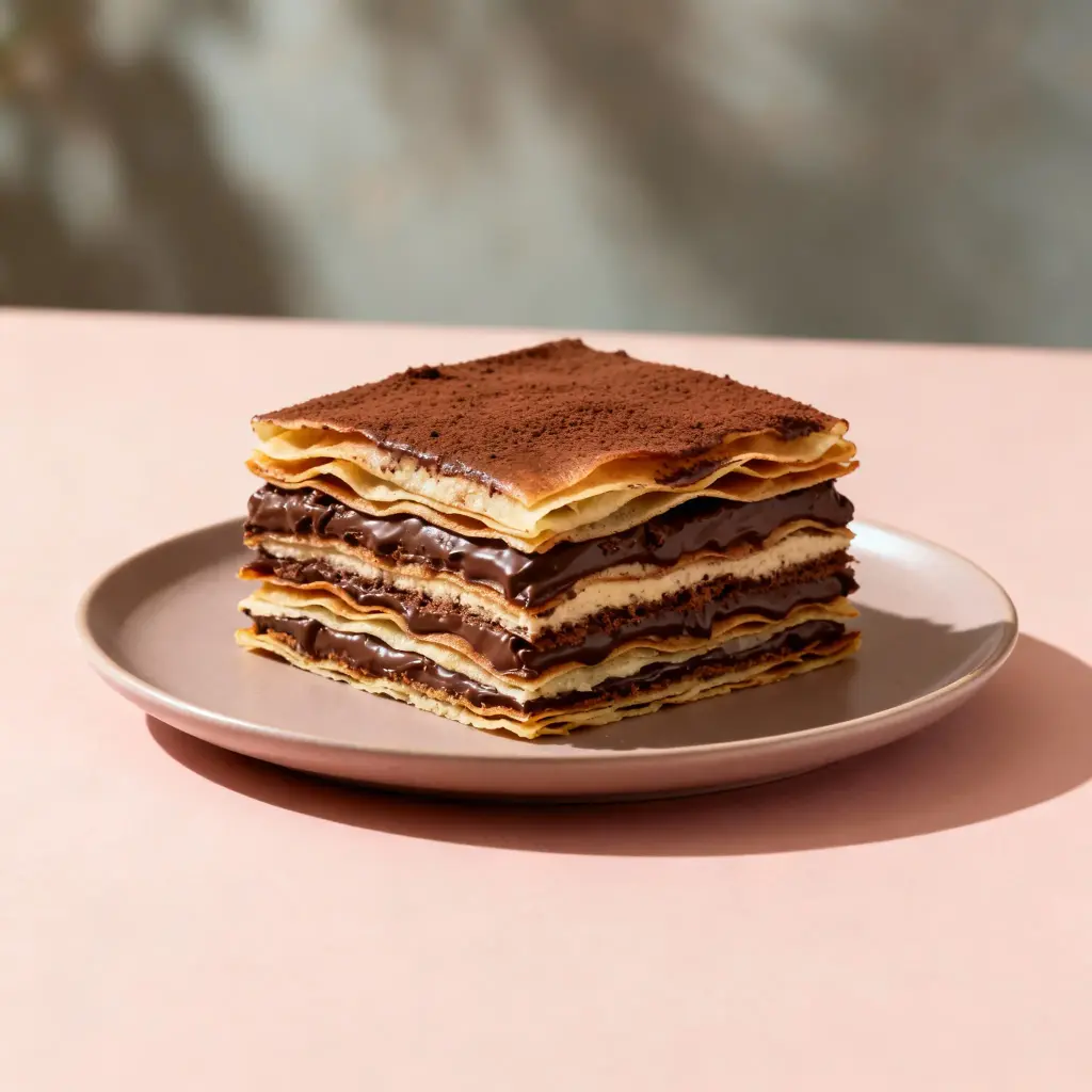 Millefeuille de crêpes au chocolat