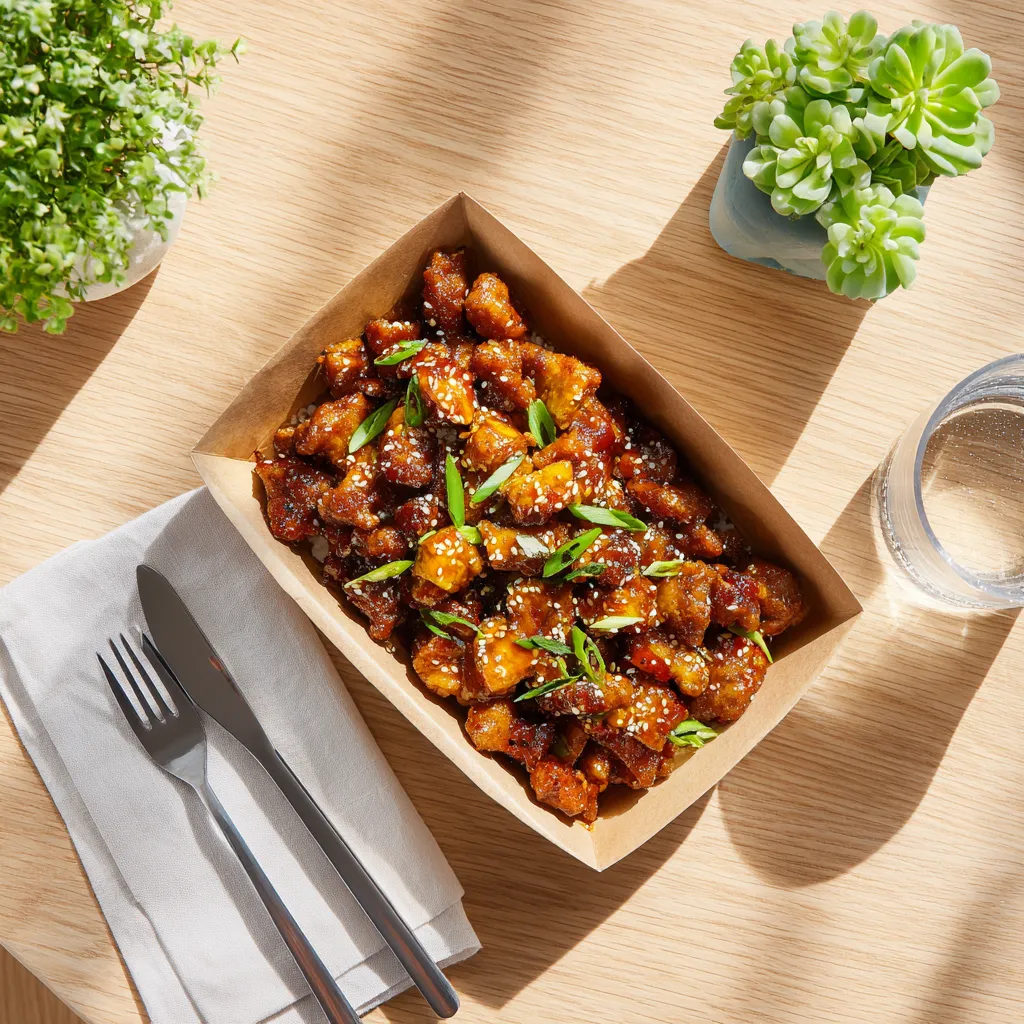 Sauté de porc au caramel et sésame,riz cantonais