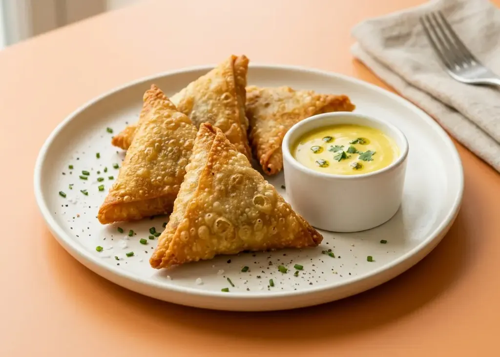 [4728] Samoussas aux petits légumes et sa crème colombo